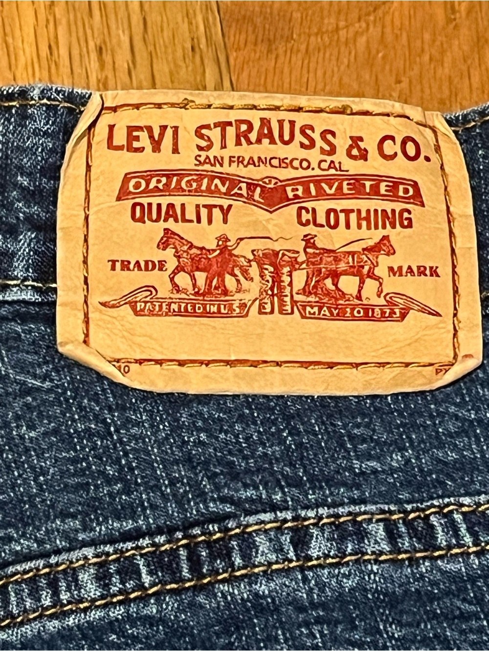 Levi's Blue Straight Leg Jeans - Picture 7 of 7